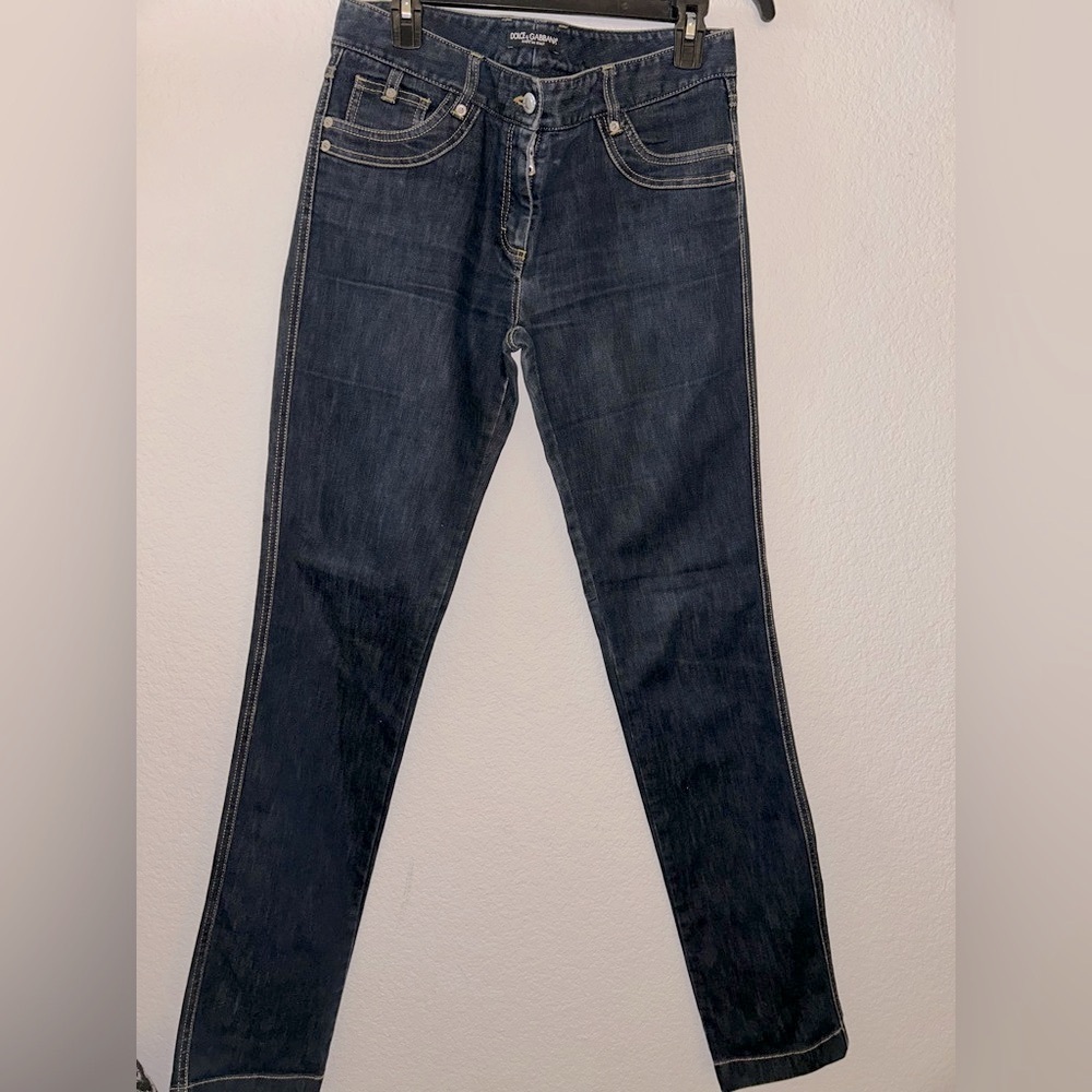 Dolce & Gabbana Blue Straight Leg Jeans